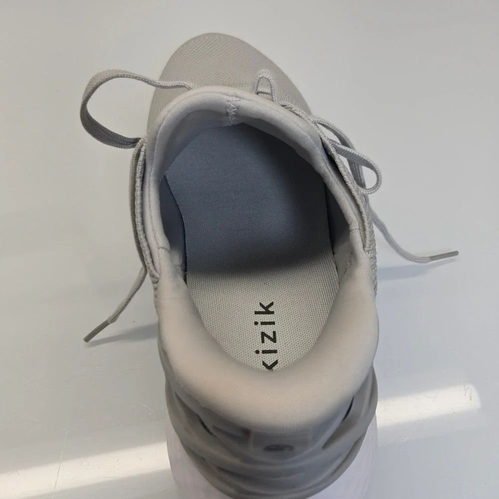Kizik Athens Sneakers Mens 10 Womens 11.5 Wide Slate Grey Hands Free Step In NIB